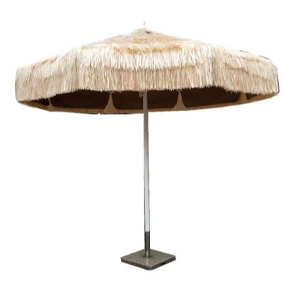 Chinese luxury outdoor patio parasol straw beach umbrella