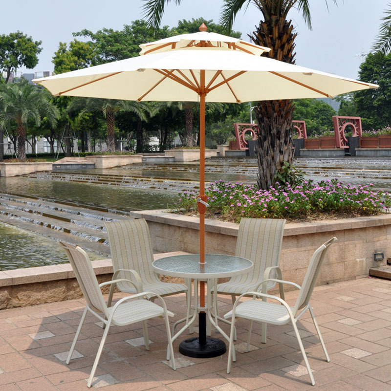 Outdoor High Quality Metal Sunshade Patio Umbrella Garden Round Parasol for Garden