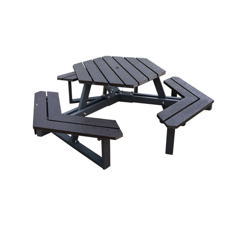 Metal Garden wooden tables and benches wood dining Picnic Table Outdoor and Chairs Set with Umbrella