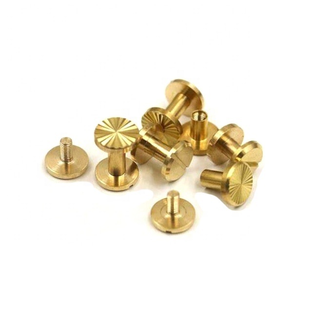 Solid Brass Chicago Screw 6x12 mm Post Leng hwith Round Head Stainless Steel Chicago Screws