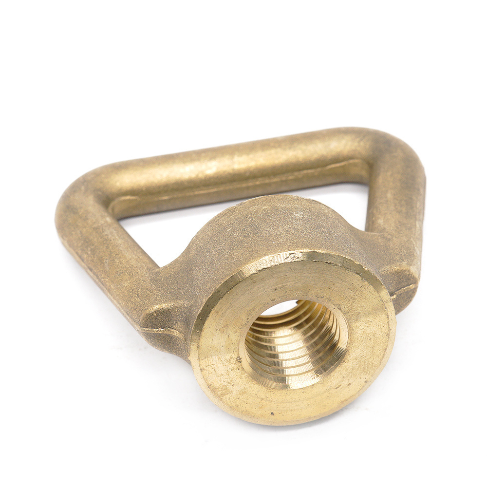 Solid Brass Lifting Eye Nuts DIN582 Carbon Steel Forged Galvanized Ring Nut Anchor with M3 Thread Size Aluminum Plated Finish