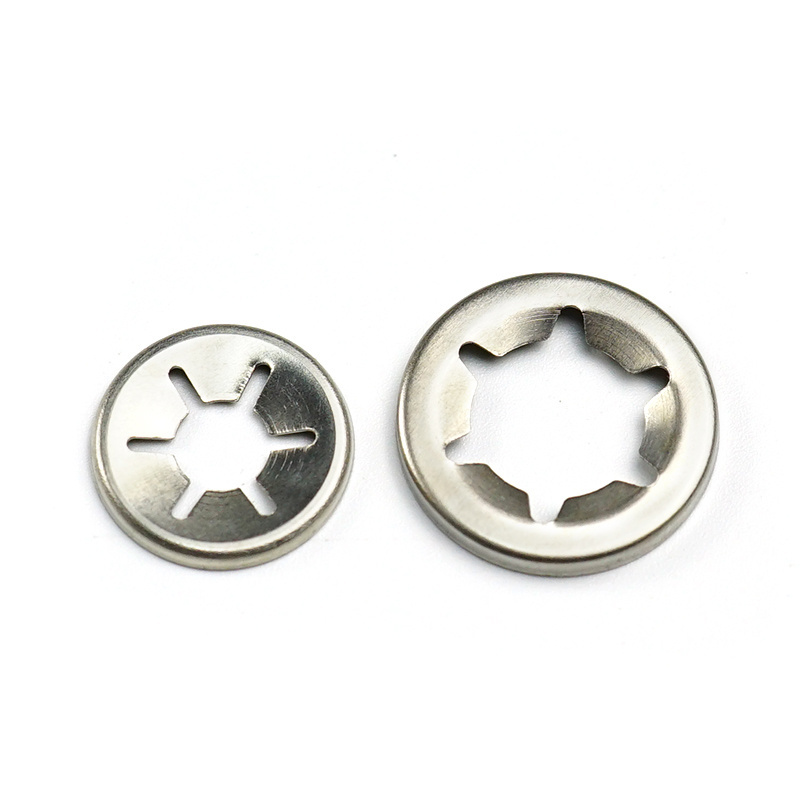 Stainless Steel Plum Clamp Push Star Lock Washer For Shaft