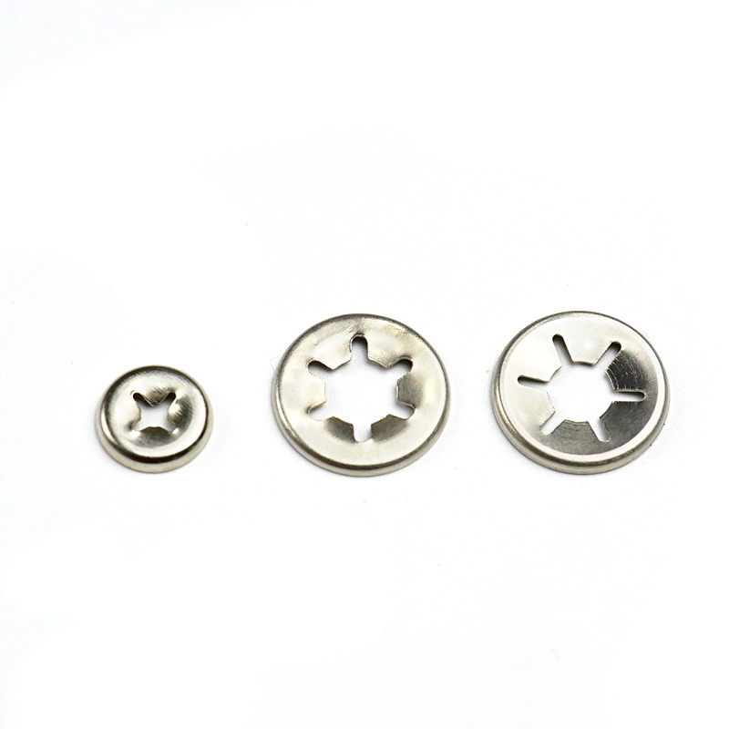 Stainless Steel Plum Clamp Push Star Lock Washer For Shaft