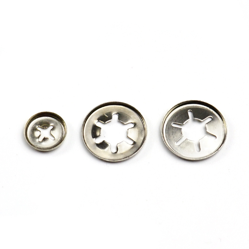 Stainless Steel Plum Clamp Push Star Lock Washer For Shaft