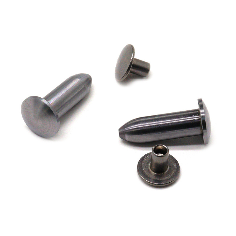 custom fastener Various Types stainless steel polish Half Round Head Rivet Solid Semi Tubular Rivet