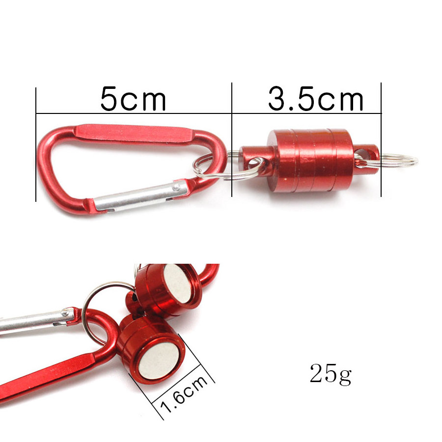 Fishing Aluminum Alloy Metal Retractable Carabiner Keychain Outdoor Camping Climbing Snap Clip Lock Buckle Hook Fishing Tool