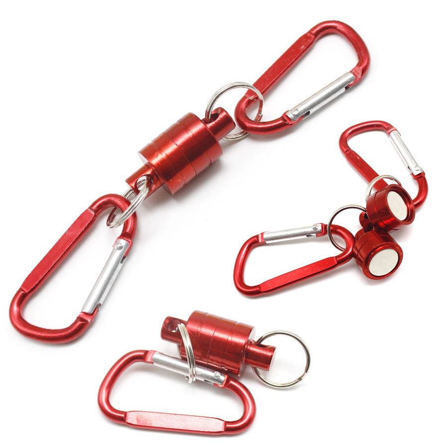 Fishing Aluminum Alloy Metal Retractable Carabiner Keychain Outdoor Camping Climbing Snap Clip Lock Buckle Hook Fishing Tool