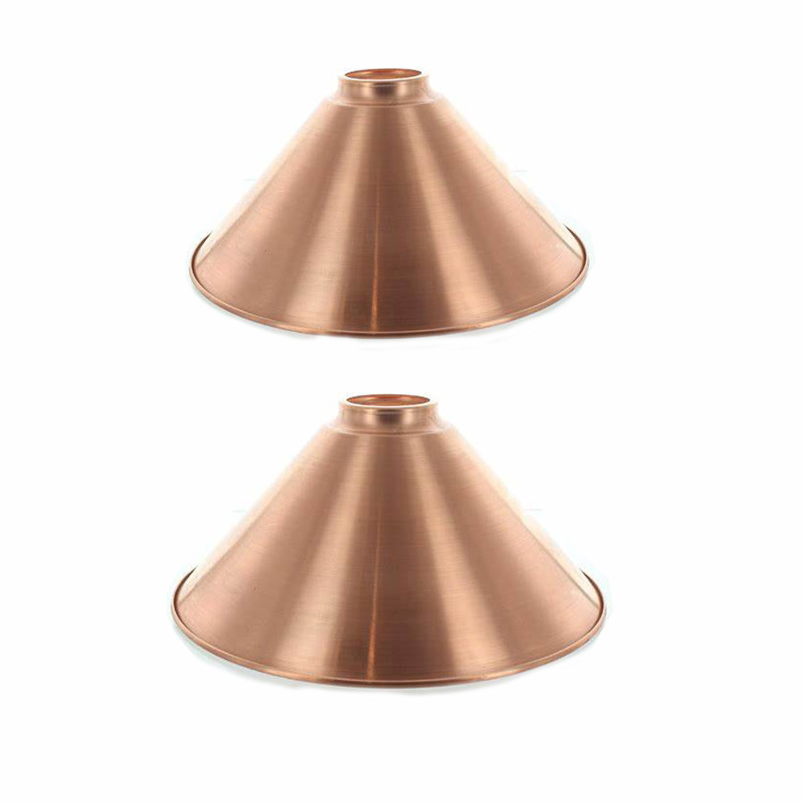 Custom Sheet Metal Spinning Stainless Steel Cones Patinated Copper Cone For Pendant Light