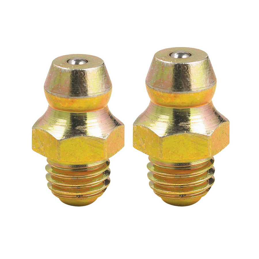 Custom CNC Turning Parts Giant Pipe Button Head Grease Fitting Thread Brass Straight Hydraulic Oil Grease Nipple Tube Fitting