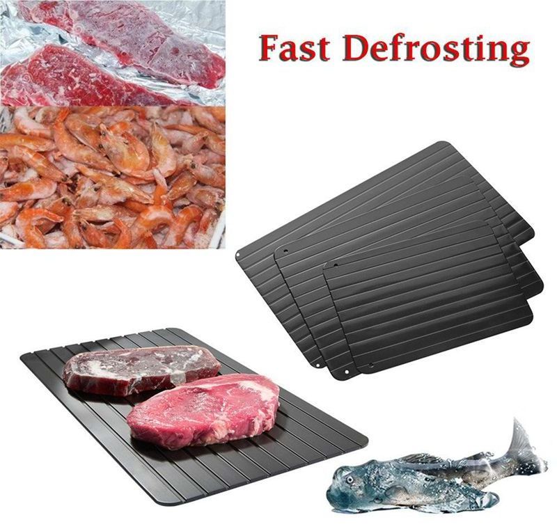 Fast Defrosting Tray Frozen Food Magic Defroster Thawing Plate Safe