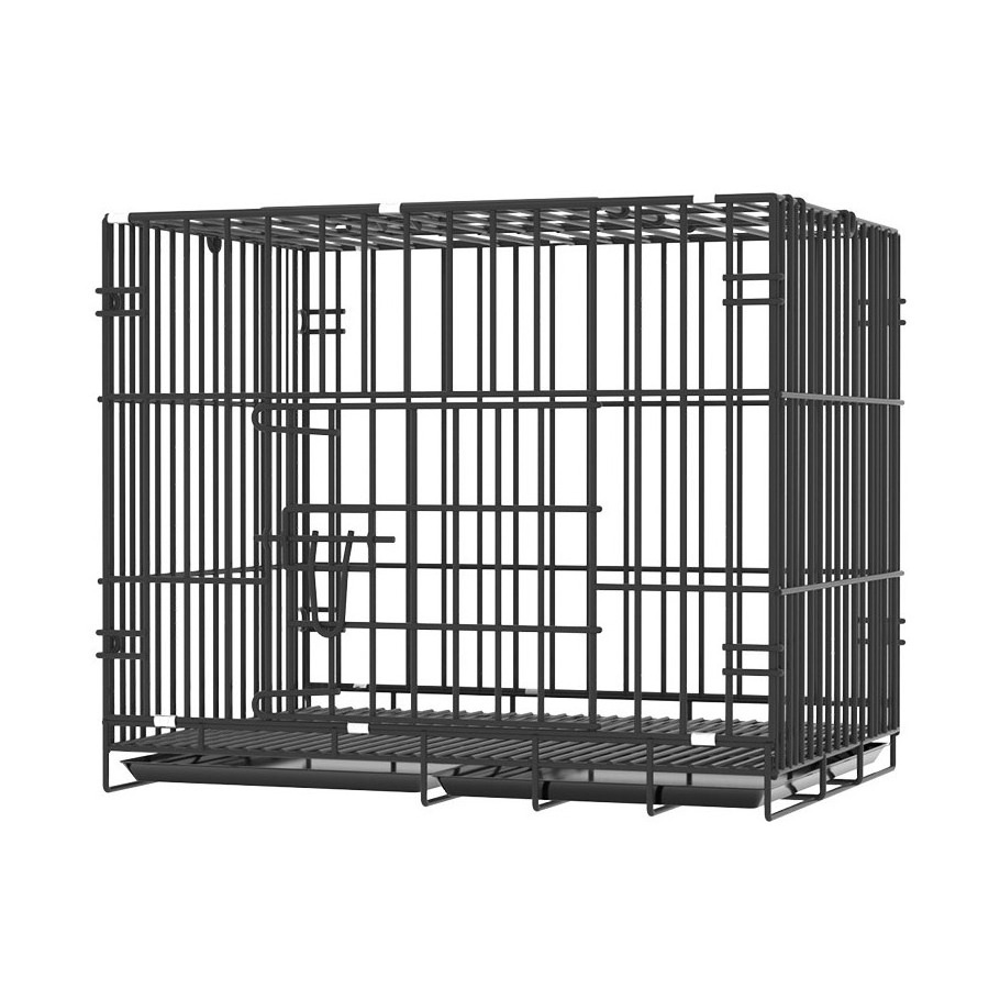 Double-Door Foldable Metal Wire Dog Crate with Divider Pet Fence Pet House Dog Playpen