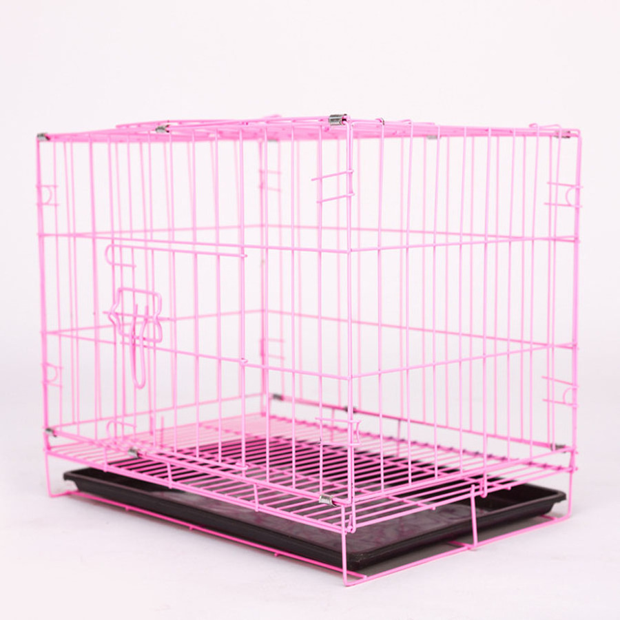 Double-Door Foldable Metal Wire Dog Crate with Divider Pet Fence Pet House Dog Playpen