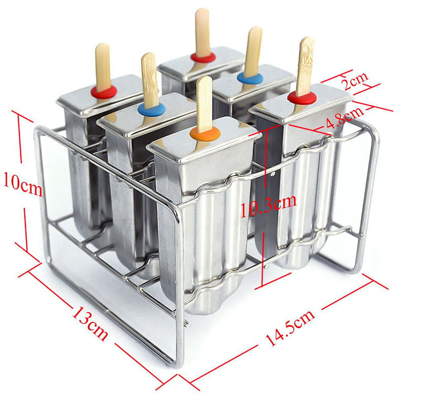 Stainless Steel Popsicle Mold Ice Lolly Mold Popsicle Maker Homemade Ice Cream Mold with Popsicle Holder