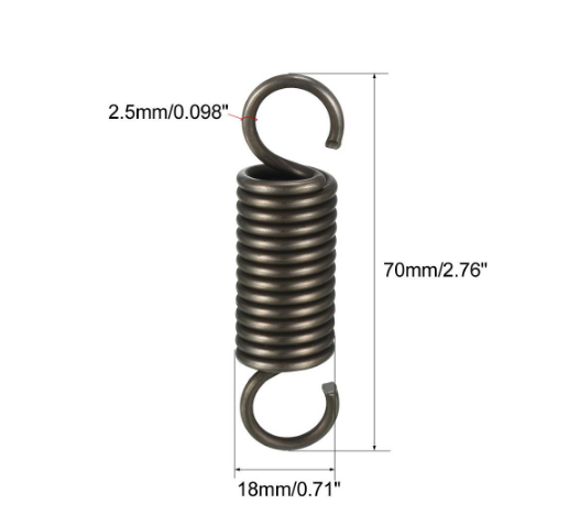 Extended Compressed Spring Stainless Spring Steel Small Dual Hook Tension Spring for Thermal Power Engineering Machinery