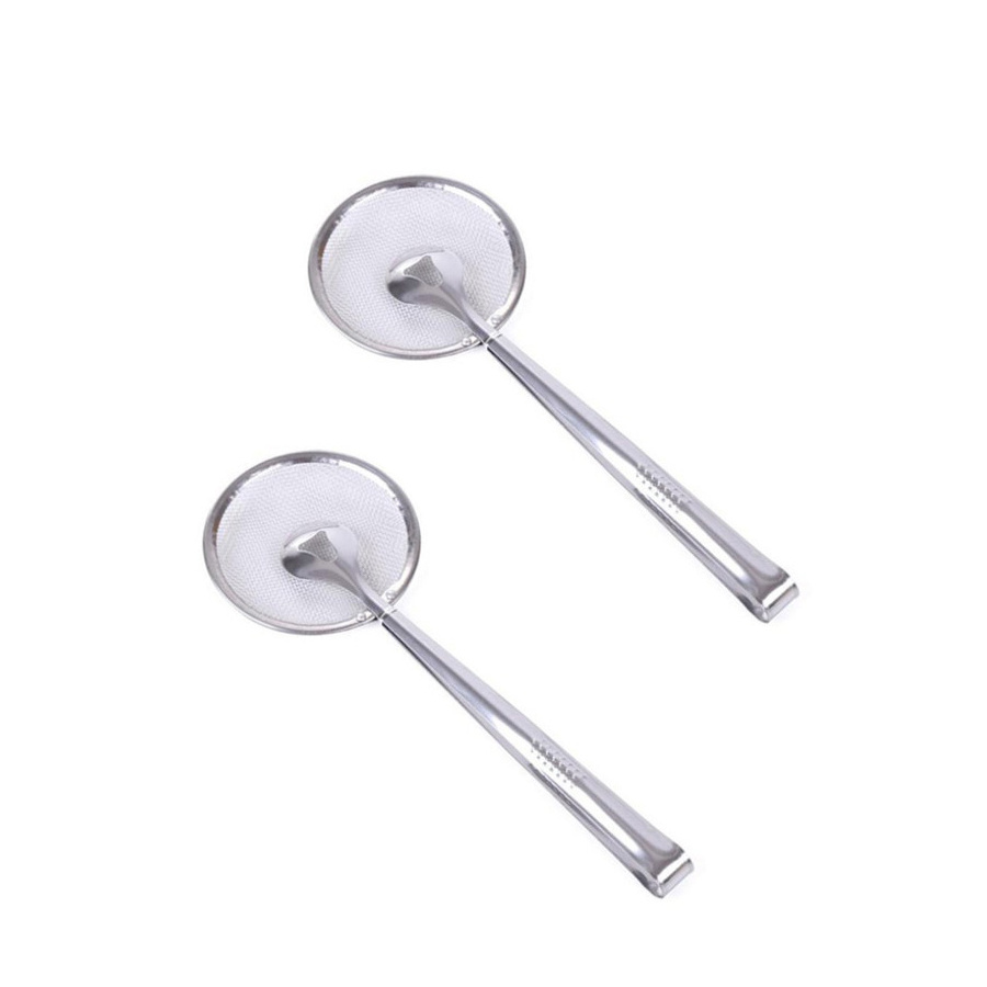 Factory Direct Kitchen Accessories Stainless Steel Deep Frying Tongs with Strainer Fry Kitchen Utensil Homeware