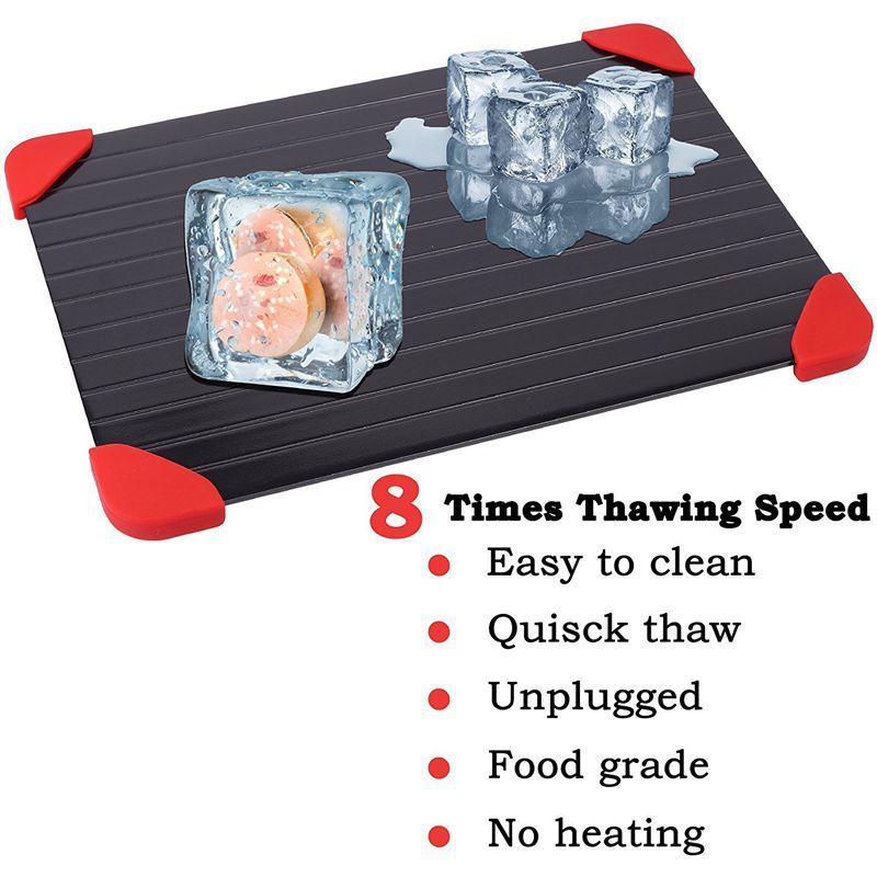 Fast Defrosting Tray Frozen Food Magic Defroster Thawing Plate Safe