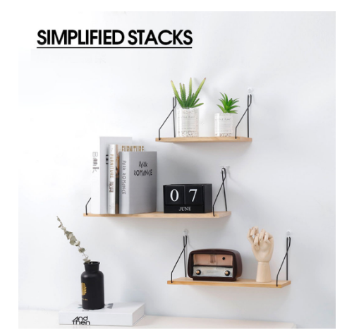 Iron Wooden Decorative Wall Shelf Make Up Storage Rack Organization For Kitchen Living Room Kid Room DIY Wall Rack Home Decor