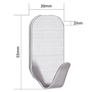 Stainless Steel Adhesive Wall Hanger Self Adhesive Hooks Clothes Coat Hat Hooks