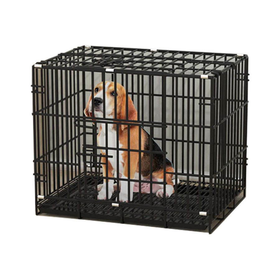 Double-Door Foldable Metal Wire Dog Crate with Divider Pet Fence Pet House Dog Playpen