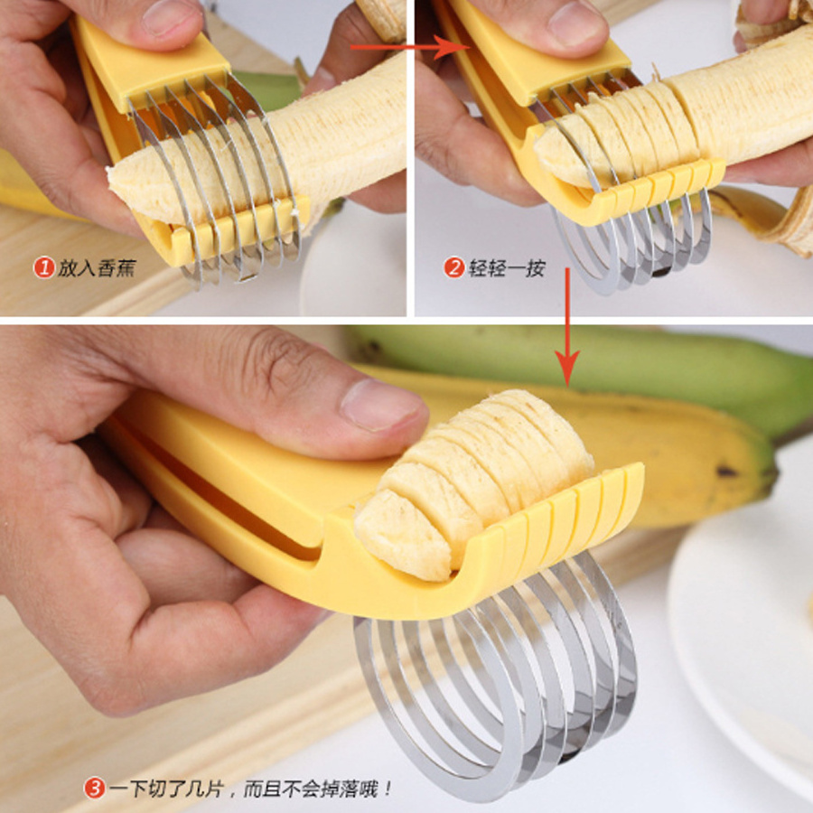 New Cooking Tool Home Creative Popular Kitchen Accessories Chopper Fruit Cutter Cucumber Salad Vegetable Peeler Banana Slicer