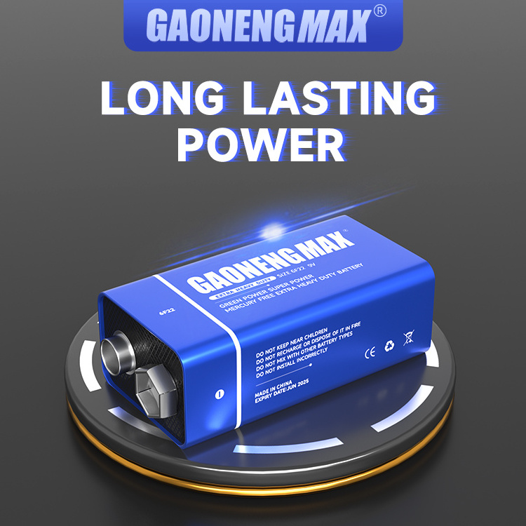 Gaonengmax Power plus 6f22 9v battery Super heavy duty 9v batteries