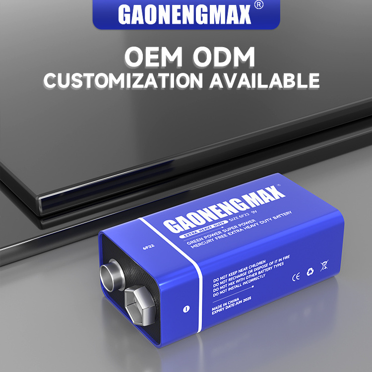 Gaonengmax Power plus 6f22 9v battery Super heavy duty 9v batteries