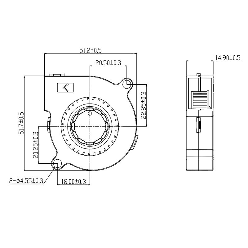 YCCFAN 50mm Mini Fan Blower Factory Price 5cm 50x50x15mm 12V DC Centrifugal Blower Fans