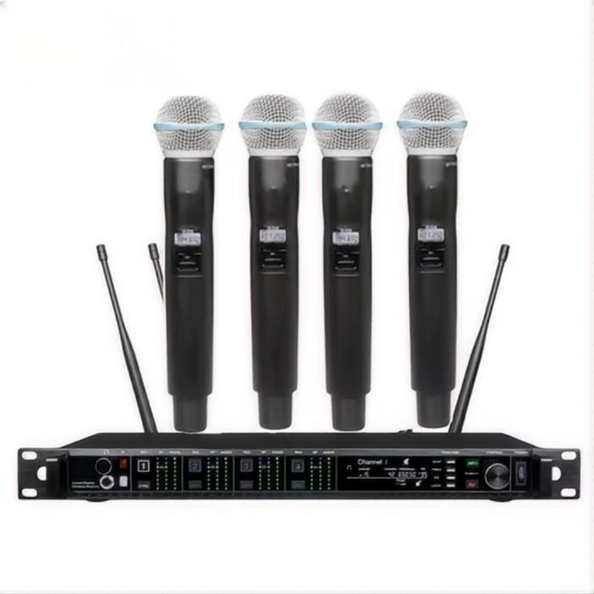 4-channel AD4Q digital wireless karaoke microphone system with 4 BETA58A/KSM8 handheld microphones,YHS AD4Q