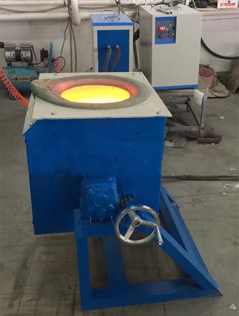 China Custom Made TGZ-160KW With 300Kg Hand-cranked Copper Smelting Furnace Medium Copper Metal Mechanical Furnace