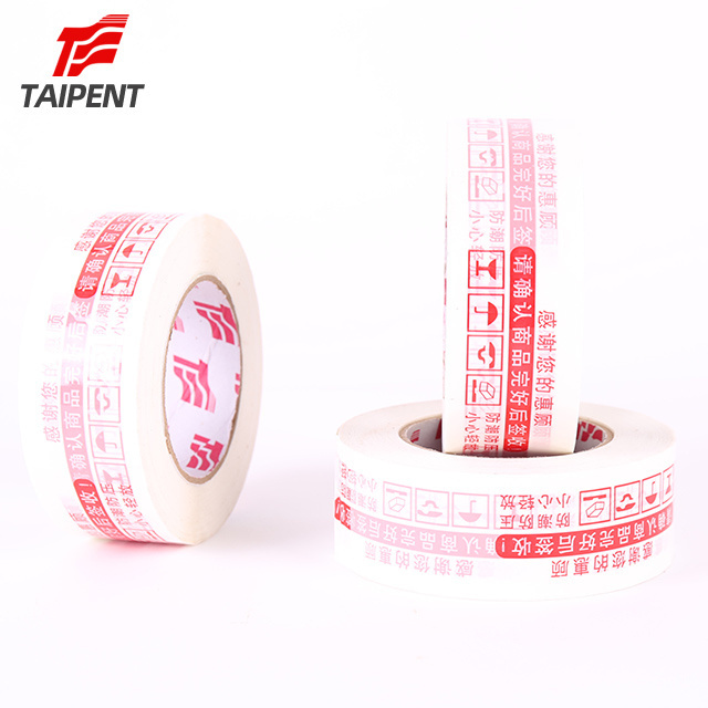 Wholesale custom printed adhesive bopp packing washi tape with warning