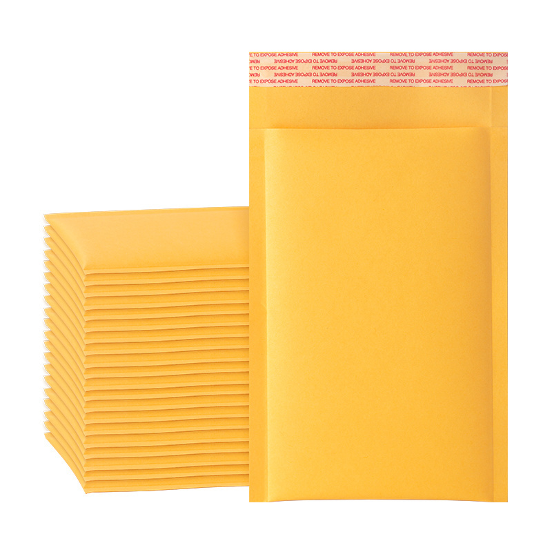 Kraft paper polyethylene foam envelopes  yellow pearl cotton pouch poly mailer bubble cushioning protection foam