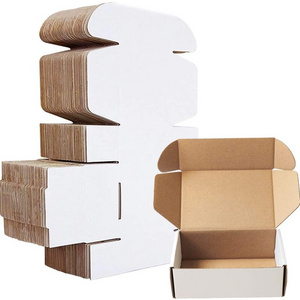 Crush Proof White Shipping Box Mailer White Kraft Corrugated Cardboard Mailer Gift Box for Small Business Packaging