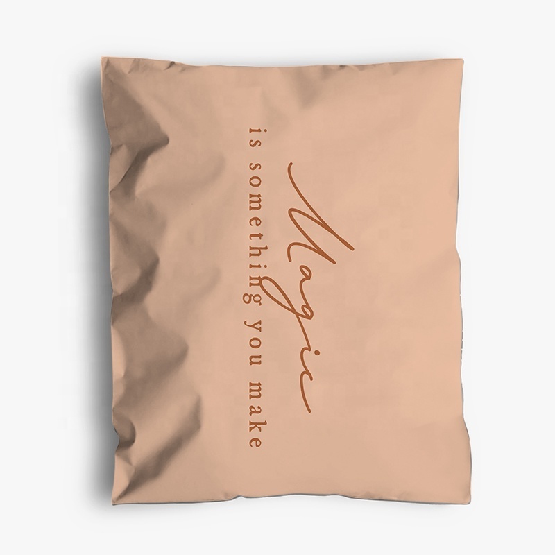 Custom design eco friendly mailer shipping envelopes packaging postage post bags pink nude 10x13 poly mailers for clothing