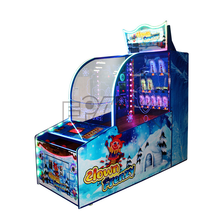 Amusement Park Hot Sale Throwing Ball Arcade Game Ticket Redemption Clown Frenzy Game Machine