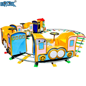 Amusement Park Rides Kids Electric Amusement Train With 7 Seats Mini Track Train Ride