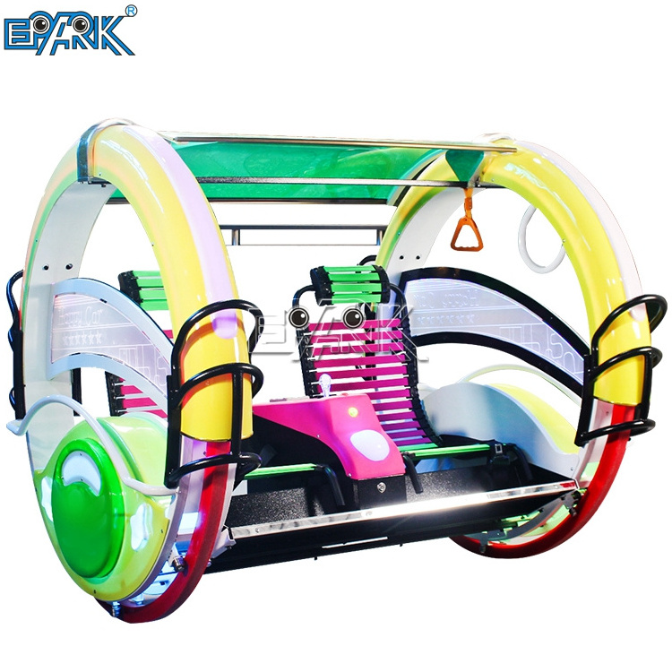 Outdoor Playground Double Players Rolling Car 360 Degree Rotating Happy Rolling Car