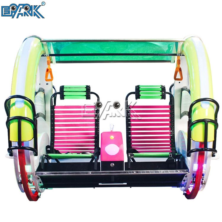 Outdoor Playground Double Players Rolling Car 360 Degree Rotating Happy Rolling Car