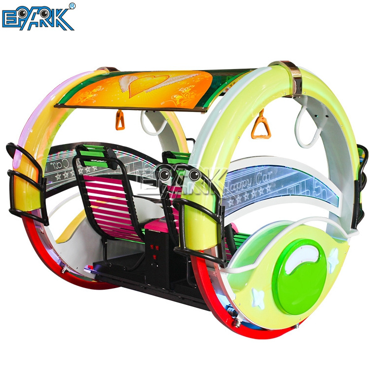 Outdoor Playground Double Players Rolling Car 360 Degree Rotating Happy Rolling Car