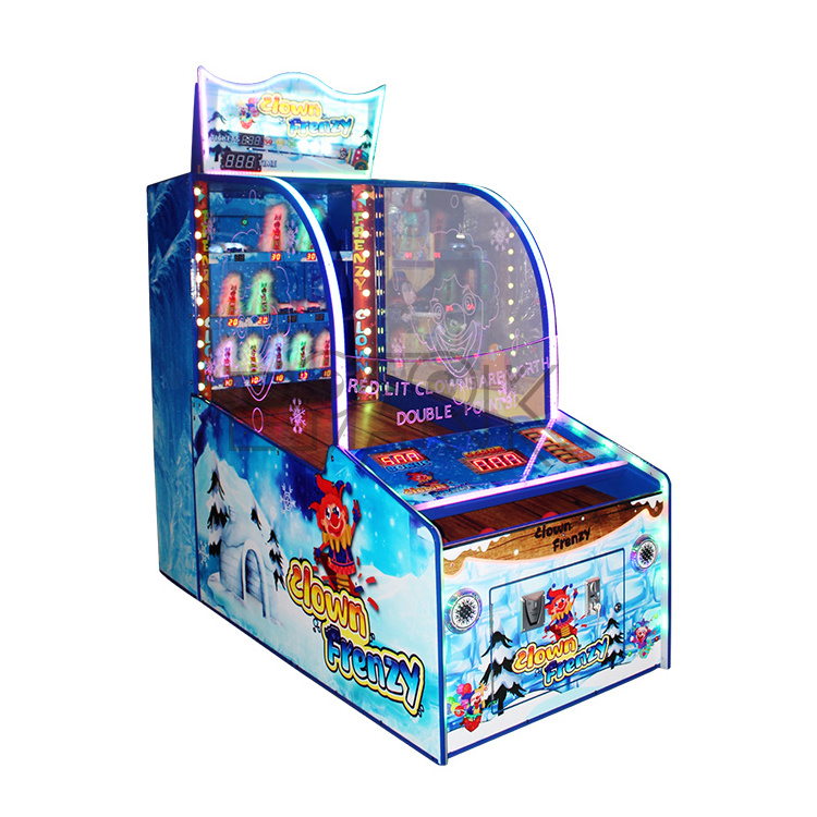 Amusement Park Hot Sale Throwing Ball Arcade Game Ticket Redemption Clown Frenzy Game Machine