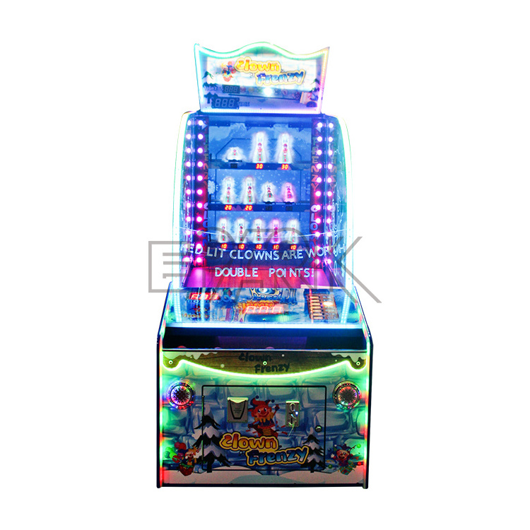 Amusement Park Hot Sale Throwing Ball Arcade Game Ticket Redemption Clown Frenzy Game Machine