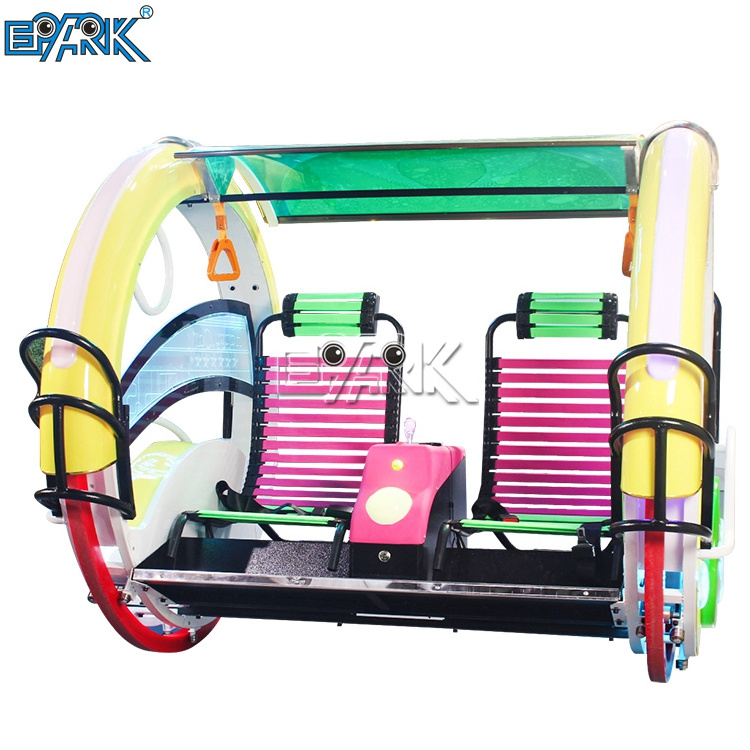 Outdoor Playground Double Players Rolling Car 360 Degree Rotating Happy Rolling Car