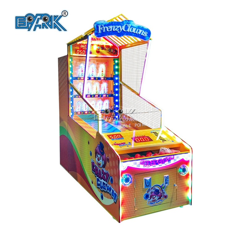 Indoor Lottery Amusement Coin Operated Frenzy Clowns Redemption Game Machine For Sale