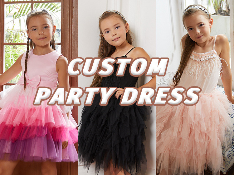 Custom Hot sale Girl Evening Gown Children's Wedding Dress Birthday Fancy Princess Ball Gown Girl Party Dresses Girl Dress