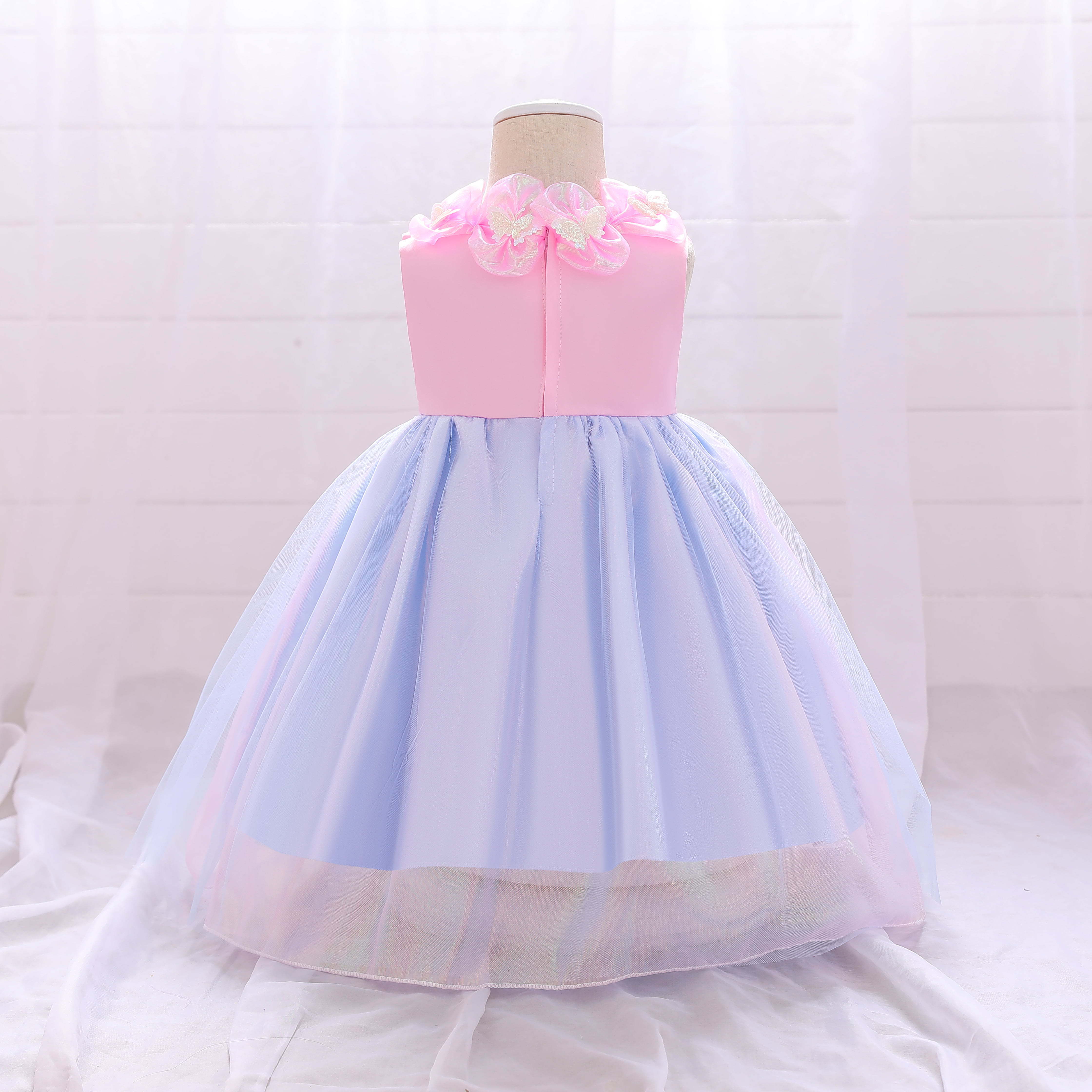 Custom PRICE CAN BE NEGOTIATED Butterfly Pattern Baby Girl Princess Dress Tutu dress Kid Gown Princess Girl Dress