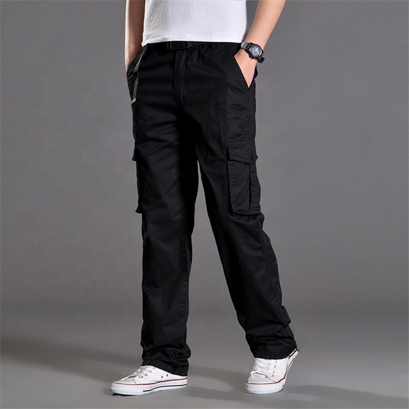 MP019 men cargo jogger pants cargo multi pockets custom straight track pant men khaki trousers cargo pants