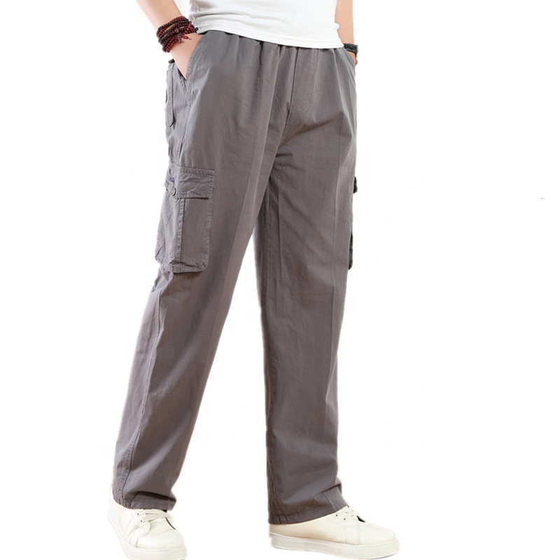 MP019 men cargo jogger pants cargo multi pockets custom straight track pant men khaki trousers cargo pants