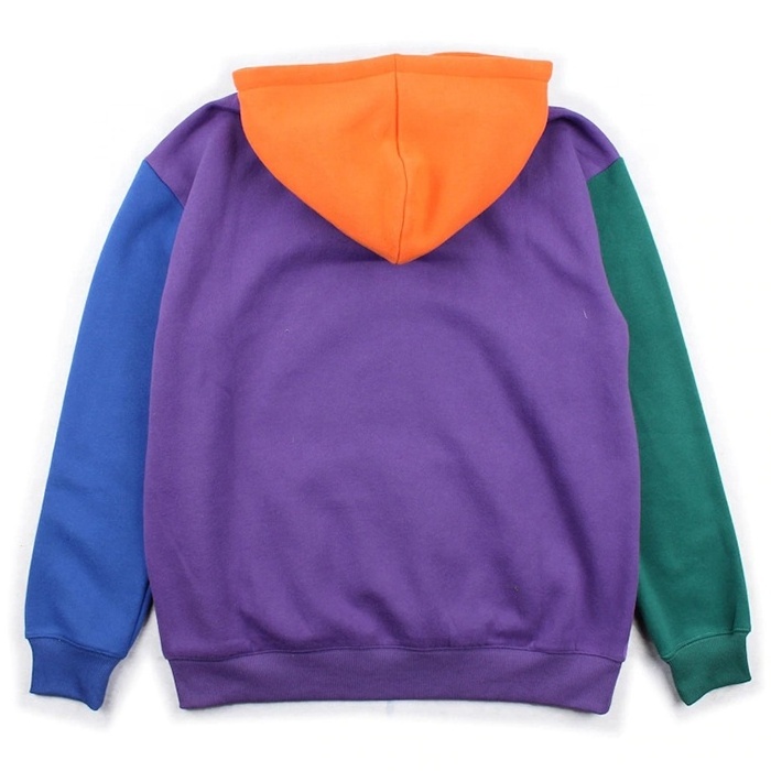 Custom color blocking hoodie split color cut and sew hoodie multi color block hoodies unisex high quality anti-shrink