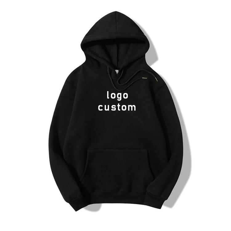 Private Logo Custom Screen Print Unisex Hoodie Set 100% Cotton Fleece Plain Color Oversized Sweatshirts hoodie