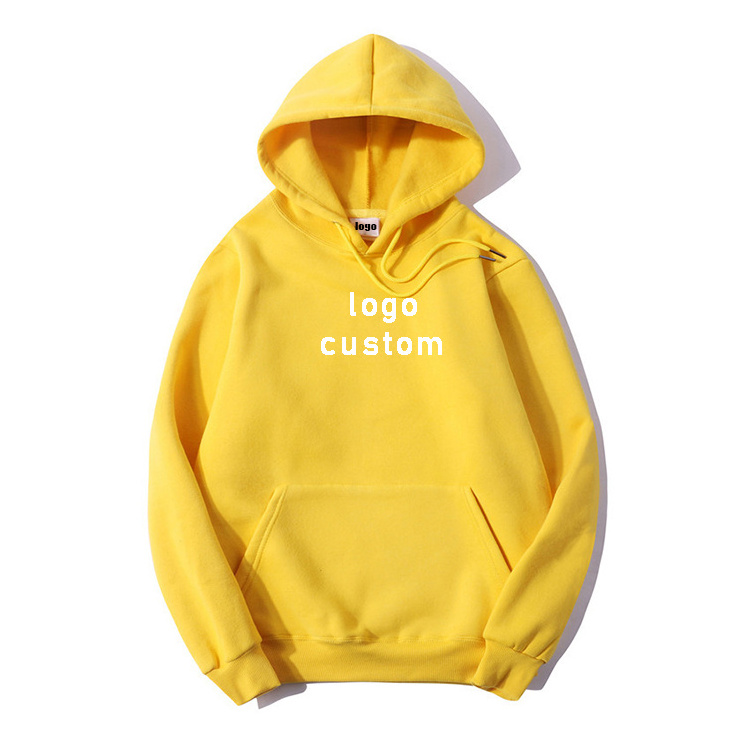 Private Logo Custom Screen Print Unisex Hoodie Set 100% Cotton Fleece Plain Color Oversized Sweatshirts hoodie