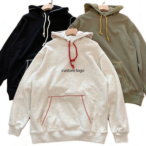 Custom screen print embroidery emboss wash stitch hoodie for men women ladies plain oversized pullover hoodie sweatshirt